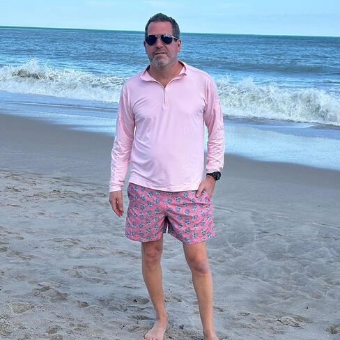 Men's UPF 50+ Sun Protection Mock Zip Active Top in Kuwait