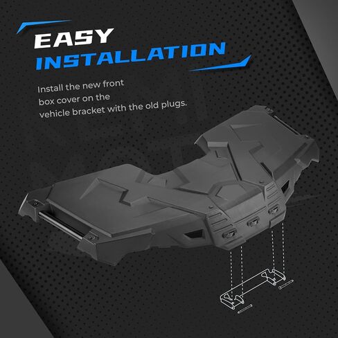 Kemimoto ATV Front Rack متوافق مع Polaris Sportsman 570 450 2017-2021 ATV الأمامي الغطاء الأمامي مع إكسسوارات غطاء المقابس 2636440-070 in Kuwait