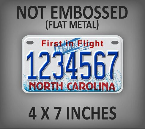 Custom North Carolina First In Flight Mini-Size Motorcycle License Plate Personalized NC Novelty Tag in Saudi Arabia