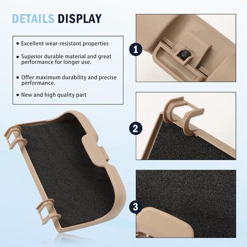 Replacement Overhead Console Sunglasses Holder Box Tan Storage Bin Fits 2002-2007 F250 F350 F450 Super Duty w/Out Sunroof 2C3Z 7811586 BAA in Saudi Arabia