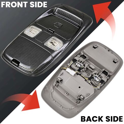 LED الأمامي وحدة التحكم في الحكم العلوي القبة ضوء متوافق مع Dodge RAM 1500 2500 CAB السقف الداخلي القبة القبة القراءة استبدال 55350657 ، SN96TL2AA (البيج) in Kuwait
