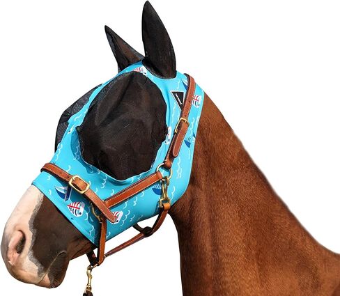 قناع ذبابة الحصان TGW RIDING، قناع ذبابة الحصان فائق الراحة، قناع ذبابة مرن مع آذان، نحن نصنع فقط المنتجات التي تحبها الخيول (M، أصفر داكن)... in Kuwait