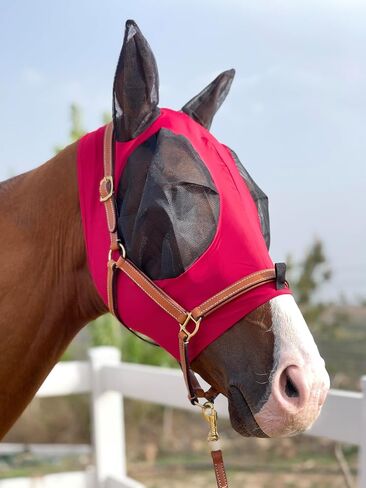 TGW RIDING Horse Fly Mask Super Comfort Horse Fly Mask Elasticity Fly Mask with Ears We Only Make Products That Horses Like (M,Dark Yellow)… in Saudi Arabia
