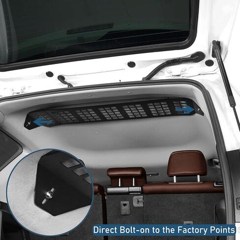 Hooke Road 4Runner Rear Overhead Storage MOLLE Panel Cargo Rack for 2010-2024 Toyota 4Runner 5th Gen, Trunk Cargo Shelf Interior Accessories Steel in Saudi Arabia