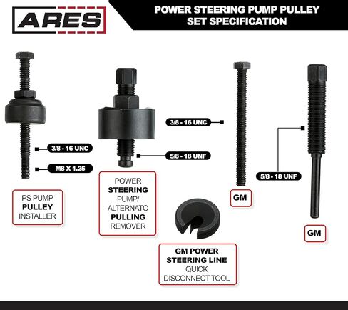 ARES 12024-11-Piece Steering Wheel Puller Set - Use on Vehicles with 4-Inch Hubs - Tempered Drop Forged Steel Construction in Saudi Arabia