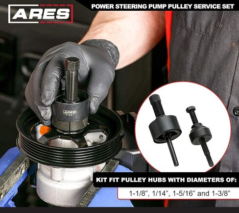 ARES 12024-11-Piece Steering Wheel Puller Set - Use on Vehicles with 4-Inch Hubs - Tempered Drop Forged Steel Construction in Saudi Arabia