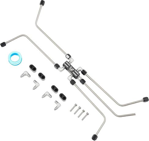 Evil Energy LS Stains Stains Stainant Crossover Steam Veath Kit Red ، Complete LS Steam Port Kit مع أختام مقاومة للتسرب ، تناسب محركات 6.0 LS1 LS2 LS3 LS6 LS7 LSX in Kuwait