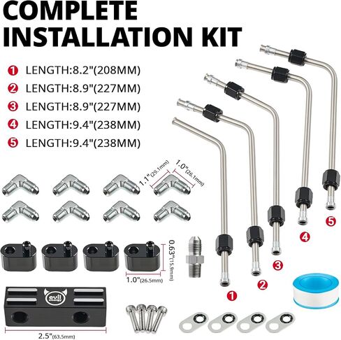 Evil Energy LS Stains Stains Stainant Crossover Steam Veath Kit Red ، Complete LS Steam Port Kit مع أختام مقاومة للتسرب ، تناسب محركات 6.0 LS1 LS2 LS3 LS6 LS7 LSX in Kuwait