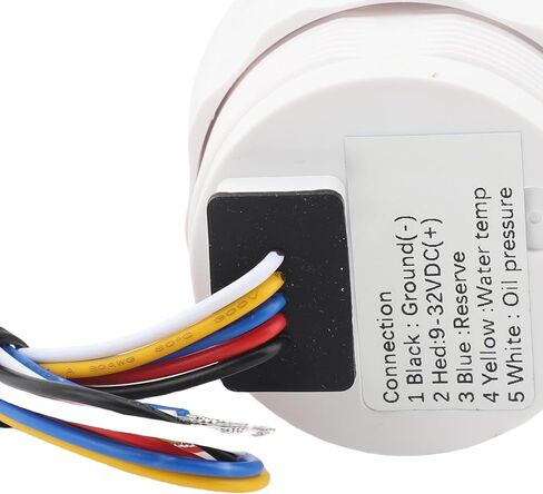 مجموعة قارب رقمي 52 مم مجموعة 3 في 1 ماء ضغط زيت زيت الفولتميتر مع IP67 و 5G صدمية لسيارات شاحنات RVS القوارب الدراجات النارية (الغطاء الفضي الهاتفي الأسود) in Saudi Arabia
