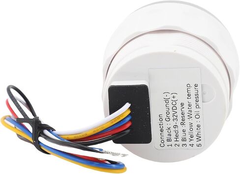 مجموعة قارب رقمي 52 مم مجموعة 3 في 1 ماء ضغط زيت زيت الفولتميتر مع IP67 و 5G صدمية لسيارات شاحنات RVS القوارب الدراجات النارية (الغطاء الفضي الهاتفي الأسود) in Saudi Arabia