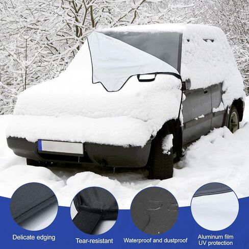 Windshield Cover for ice and Snow | 600D Three-Layer Composite Waterproof,Sunshade,Dustproof Fabric |Windshield Snow Cover for car, SUV, Truck|Winter car Accessories|car Windshield Cover in Saudi Arabia