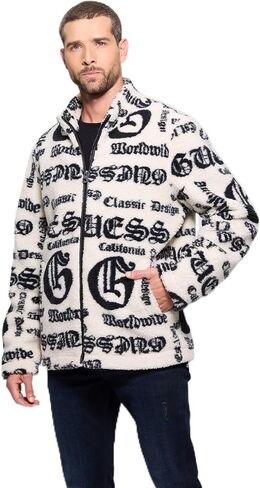 GUESS Men's Jacquard Sherpa Jacket in Saudi Arabia