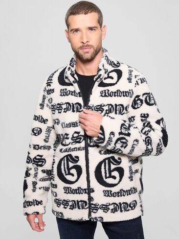 GUESS Men's Jacquard Sherpa Jacket in Saudi Arabia