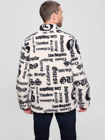 GUESS Men's Jacquard Sherpa Jacket in Saudi Arabia