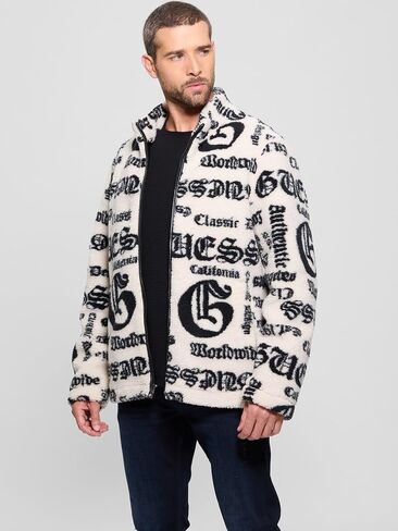 GUESS Men's Jacquard Sherpa Jacket in Saudi Arabia