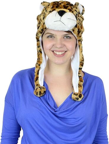Animal Hats for Adults with Mitten or Pom Pom Knit or Plush Cute Winter Hats Substitute for Beanie in Kuwait