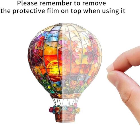 Hot Air Balloon Sunlight Catcher with Rope Acrylic Hanging Acrylic Wall Decoration in Saudi Arabia