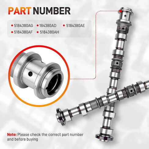 5184380AG Right Side Intake Camshaft Compatible with Dodge Journey, Ram 1500, Jeep Grand Cherokee & Chrysler 200 300 3.6L V6 Models Replaces for 5184380AD 5184380AE 5184380AH 5184380AF in Saudi Arabia
