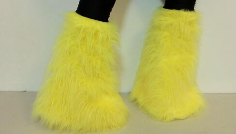 Blue Fluffy Leg Warmer Boot Cover Clubbing Dance Halloween Christmas in Saudi Arabia