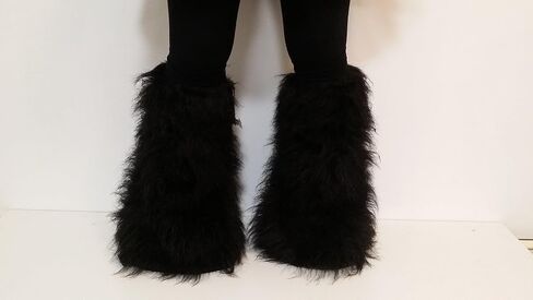 Blue Fluffy Leg Warmer Boot Cover Clubbing Dance Halloween Christmas in Saudi Arabia