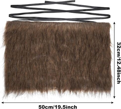 Medieval Faux Fur Leg Warmer Brown Fur Boots Covers with Straps for Women Men Halloween Costume Medieval Cosplay in Saudi Arabia