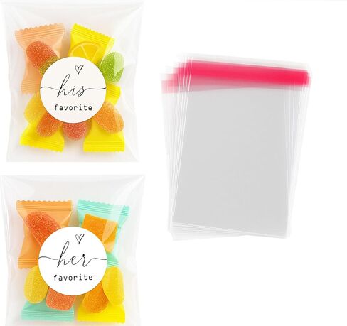 60pcs His Favorite and 60pcs Her Favorite Stickers Wedding Favor Labels - black white Wedding Favor Stickers His & Her Favorite - Unique gift idea for shower, party in Kuwait