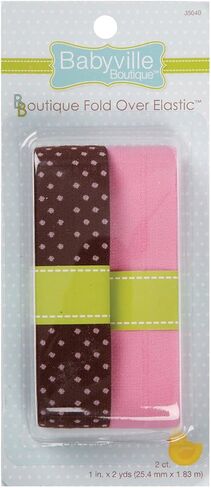 Babyville Boutique 35124 Fold Over Elastic, Stars & Solid Red in Saudi Arabia