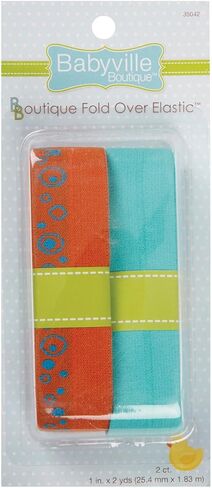Babyville Boutique 35124 Fold Over Elastic, Stars & Solid Red in Saudi Arabia