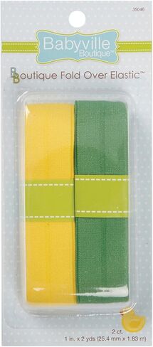 Babyville Boutique 35124 Fold Over Elastic, Stars & Solid Red in Saudi Arabia