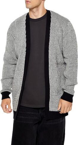 Forever 21 Men's Striped Cardigan Sweater in Saudi Arabia