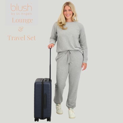 Womens Lounge Set, 2 Piece Airport Travel Set 2025, Lightweight, Soft and Cozy, Sizes XS-3X in Saudi Arabia