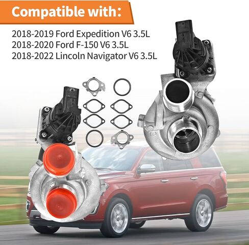 K03 اليسار واليمين توأم توربيان توربو متوافق مع Ford F150 2018-2020 Expedition 2018-2021 لـ Lincoln Navigator 2018-2023 in Kuwait