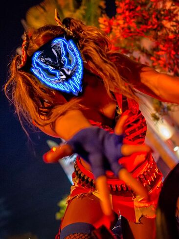 قناع Quanquer Halloween LED UP ، قناع أزياء Halloween المخيف المتوهج لحفلة Cosplay Festival Cosplay in Kuwait