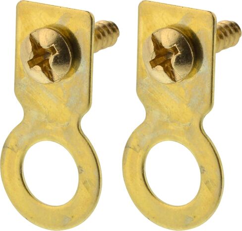 Hillman, Gold 122225 Flat Ring Hanger with Screw, Brass Plated, 1 Count (Pack of 1) in Saudi Arabia