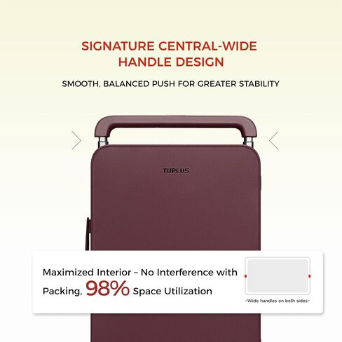 TUPLUS 24" Checked Hardside Luggage Lightweight ABS Travel Suitcase with Wide Handle Spinner Wheels TSA Combination Lock, Balance Series 2.0, Hazelnut Almond in Saudi Arabia