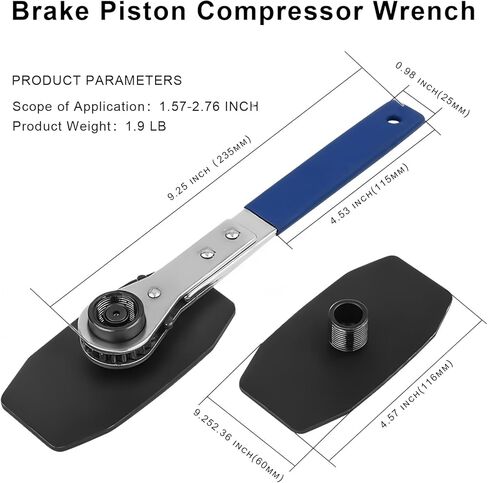 أداة فرامل الفرجار الفرامل أداة ضغط الفرجار أداة الفرامل مع 360 Ratchet Ratchet Universal 2 Heavy-Duty الفرجار السنانير 4-في 1 لفرامل قرص السيارات شاحنة السيارة in Kuwait