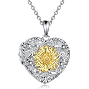 Sterling Silver Vintage Butterfly/Bee/Lock and Key Personalized Picture Locket Photo Necklace with Picture Antique Custom Lockets for Women that Holds 2 Pictures in Kuwait