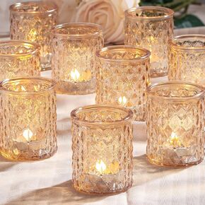 24pcs Pink Votive Candle Holders, Girl Baby Shower Decorations, Tealight Candle Holder for Valentine's Day, Wedding, Brithday Party, Table Centerpiece in Kuwait