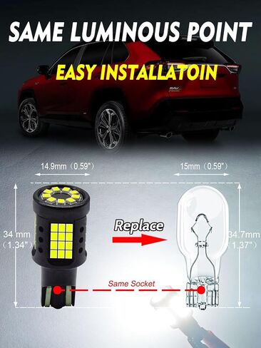 VANSS 912 921 LED CANBUS Backup Light Light Lights متوافقة مع 2006-2025 Toyota RAV4 ، مصباح Super Bright High Power 6000k White T15 W16W ، حزمة 2 in Saudi Arabia