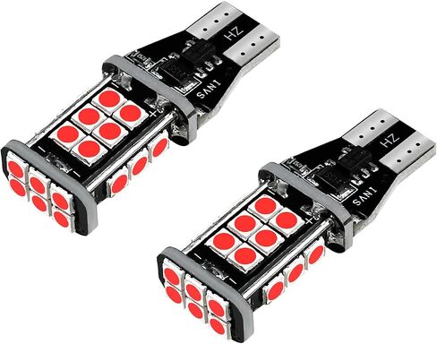 2pcs LED LED الأضواء العكسية ، لمبة إضاءة عكسية ، 3030-24SMD معدن ماء ماء مصابيح إضاءة مركبة مركبة ، T15 W16W استبدال ضوء الفرامل للسيارات لمعظم السيارات (بيضاء) in Saudi Arabia