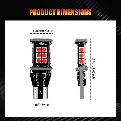 2pcs LED LED الأضواء العكسية ، لمبة إضاءة عكسية ، 3030-24SMD معدن ماء ماء مصابيح إضاءة مركبة مركبة ، T15 W16W استبدال ضوء الفرامل للسيارات لمعظم السيارات (بيضاء) in Saudi Arabia