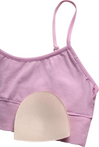 Laura Ashley Girls Training Bras - 3/6 Pack Soft Stretch Cami Bralette, Breathable Bras for Teens with Removable Pads (30-36) in Kuwait