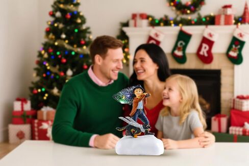 Christmas Village Decoration for Little boy and Dog， Battery Powered Luminous LED, Suitable for Home Decoration During Christmas, Holidays, Parties, and New Year。 in Saudi Arabia