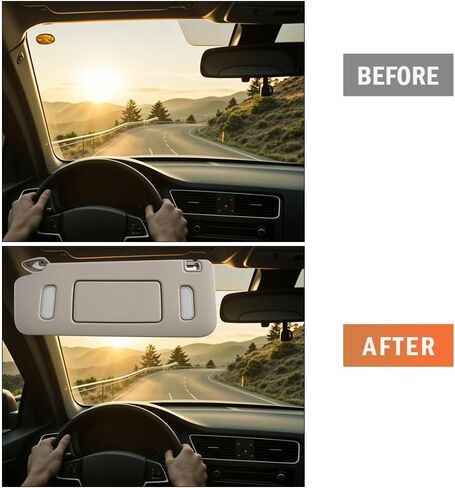 Driver LH Side Sun Visor Replacement Left Driver Side, Compatible with Cadillac Compatible with Chevy Compatible with GMC, Replace 22850306 Beige in Saudi Arabia