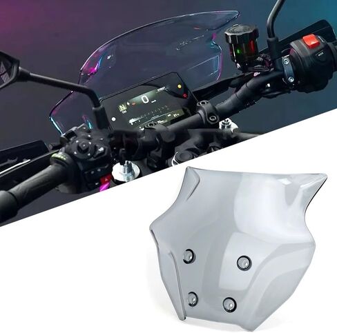 الزجاج الأمامي للدراجات النارية ل yamaha mt09 MT 09 MT-09 2024 شاشة الرياح شاشة غلاف الغطاء الزجاج الأمامي (SMOKY) in Kuwait