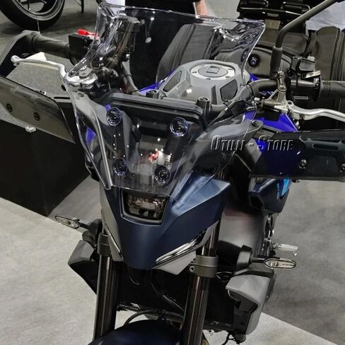 الزجاج الأمامي للدراجات النارية ل yamaha mt09 MT 09 MT-09 2024 شاشة الرياح شاشة غلاف الغطاء الزجاج الأمامي (SMOKY) in Kuwait