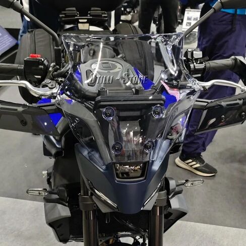 الزجاج الأمامي للدراجات النارية ل yamaha mt09 MT 09 MT-09 2024 شاشة الرياح شاشة غلاف الغطاء الزجاج الأمامي (SMOKY) in Kuwait