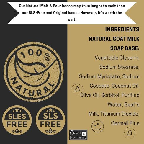 Craft & Nature Unscented Donkey Milk Moisturizing Glycerin Melt And Pour Soap Base Donkey Milk (Unscented) in Saudi Arabia