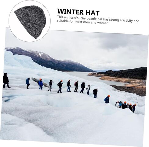 1pc Beanie Hat Unisex Windproof Outdoor Cycling Cap Thicken Cold Design for Warmth and Comfort for Activities -Cold Grey in Saudi Arabia