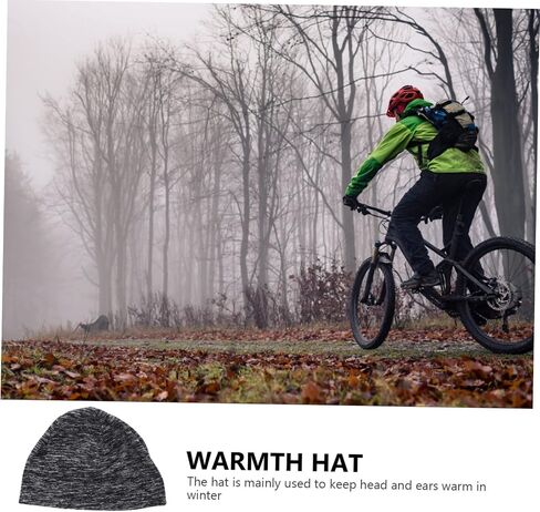 1pc Beanie Hat Unisex Windproof Outdoor Cycling Cap Thicken Cold Design for Warmth and Comfort for Activities -Cold Grey in Saudi Arabia